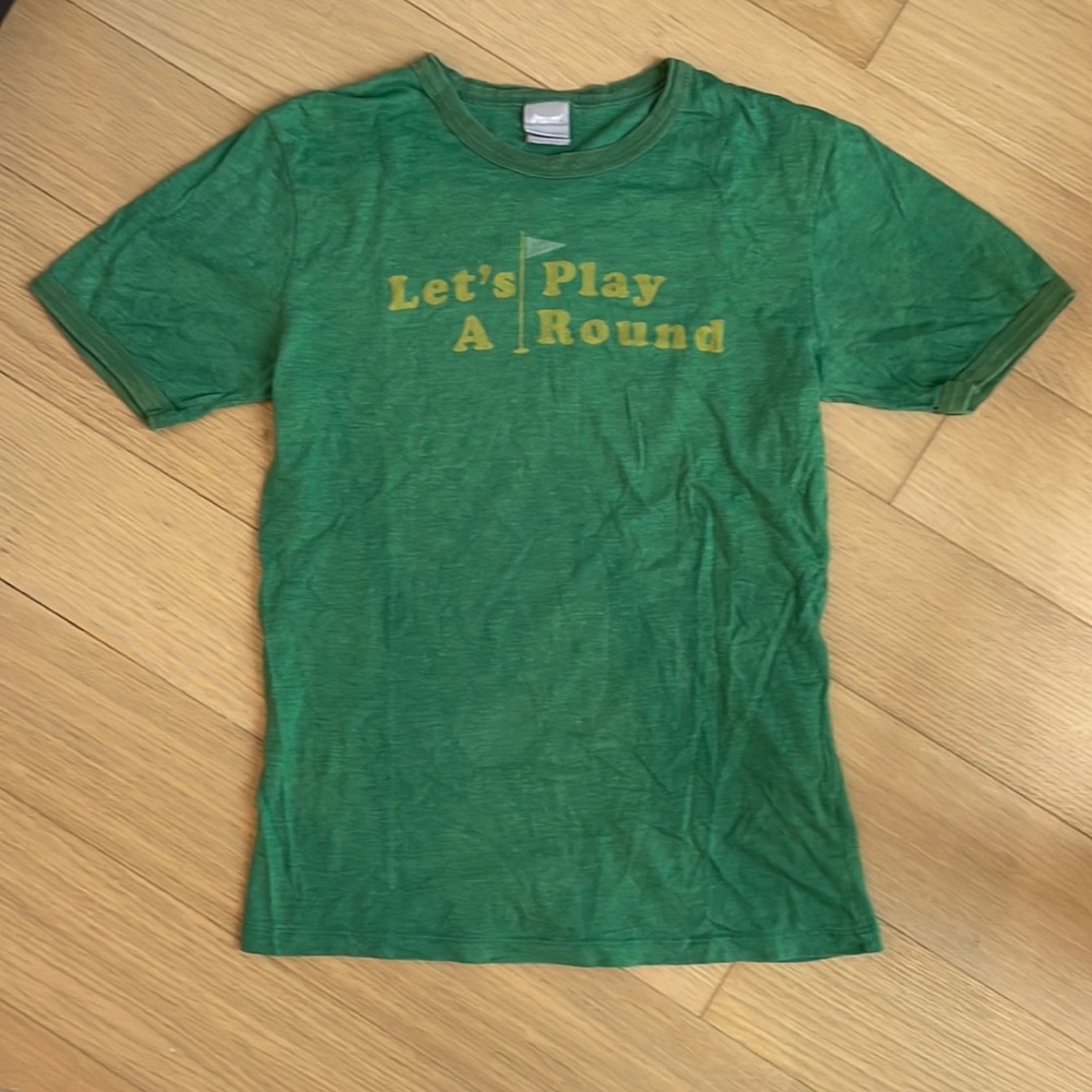Utility Brand 70’s Style Cotton T-Shirt “Let’s Play A Round”
